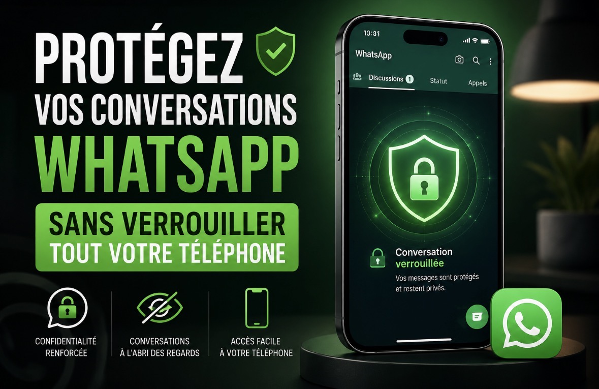 PROTÉGEZ VOS CONVERSATIONS WHATSAPP SANS VERROUILLER TOUT VOTRE TÉLÉPHONE
