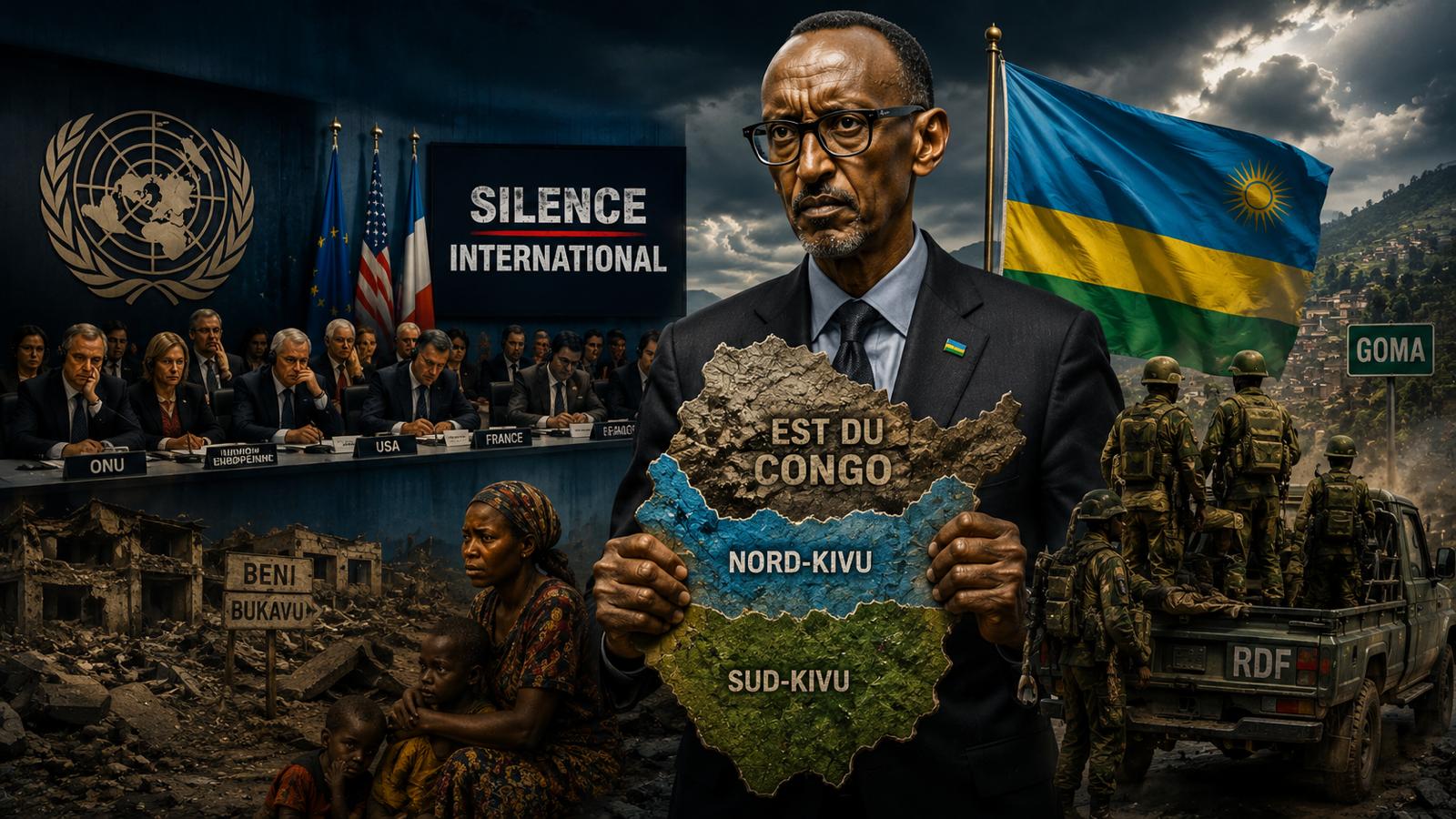 RDC-RWANDA : KAGAME TIENT L'EST DU CONGO, LA COMMUNAUTÉ INTERNATIONALE REGARDE