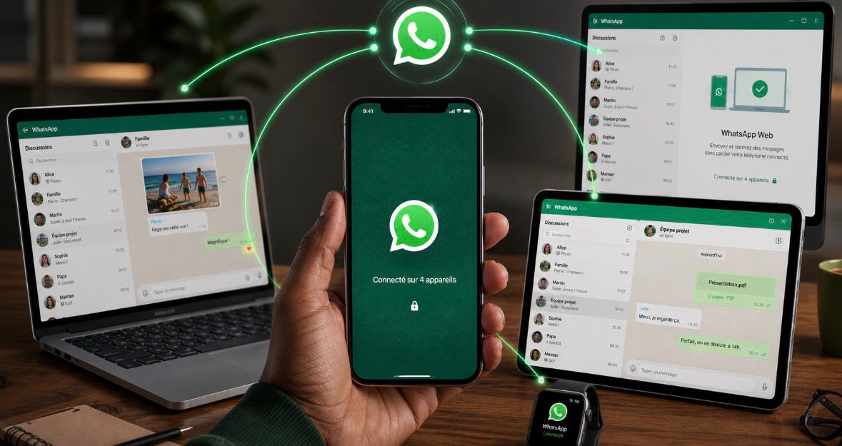 WhatsApp : connectez-vous sur 4 appareils à la fois